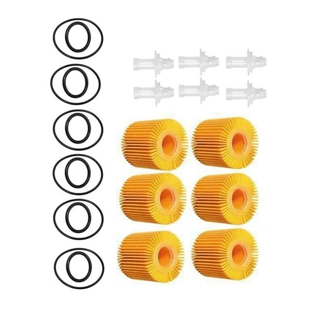 Pour RAV4 Pour Sienna Pour Tacoma Pour Venza Pour 04152-YZZA1 Pour 04152-31090 6 Ensembles De Kits Filtre À Huile Pour Voiture Voitures Filtre À Huile
