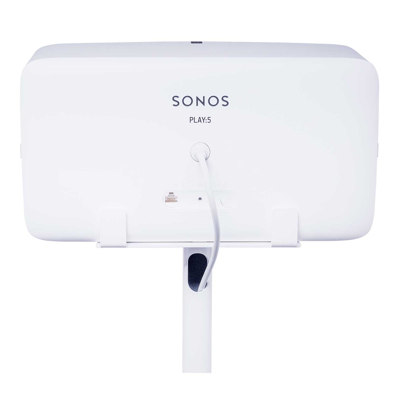 Vebos Pied d'Enceinte pour SONOS Play:5 gen 2 Blanc - Haute qualité en Une expérience optimale dans Chaque pièce - Vous Permet de Placer Vos SONOS Play 5 exactement où Vous Le Voulez