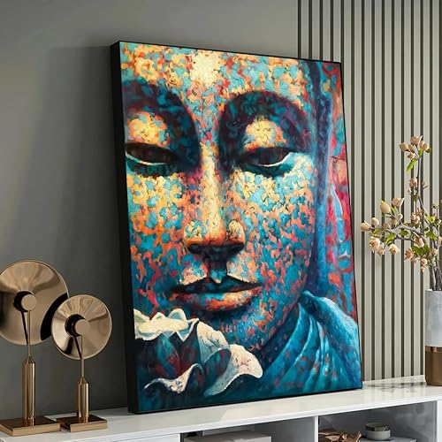 Tableau Bouddha déco murale moderne : poster toile zen pour chambre et salon