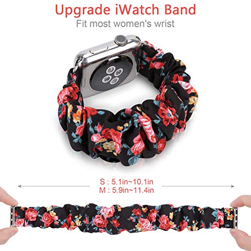 Image of Greatfine Scrunchie Band Compatible with Apple Watch Bands 38mm 40mm 41mm 42mm 44mm 45mm 46mm 49mm Women, Elastic Scrunchie Watch Strap for iWatch Watch Series 11 10 9 8 7 6 5 4 3 2 1 SE 3 2 Ultra 3 2
