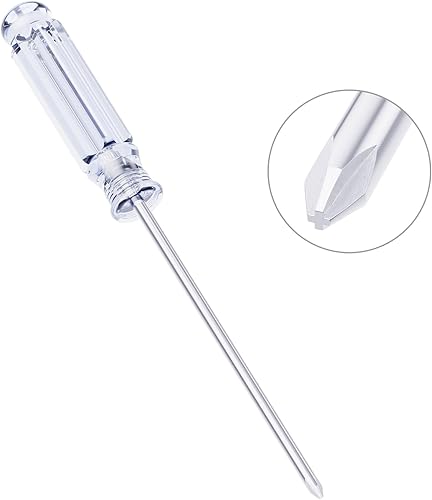 Miniatura 9 de 2 mini destornilladores Phillips, cabeza cruzada de 0.098 in con mango antideslizante negro para electrodomésticos pequeños, 3.62 pulgadas de