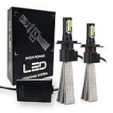 SoCal-LED H4 9003 Fanless LED Conversion Kit 72W 8000LM 6000K Xenon White Car Headlight Bulbs Hi/Lo H/L