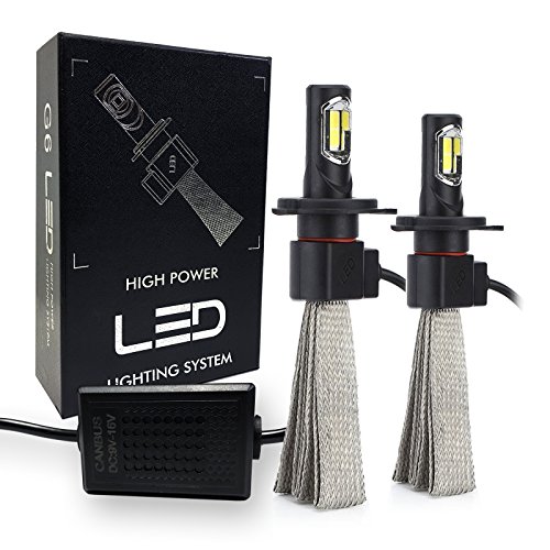 SOCAL-LED LIGHTING H4 9003 Fanless LED Conversion Kit 72W 8000LM 6000K Xenon White Car Headlight Bulbs Hi/Lo H/L