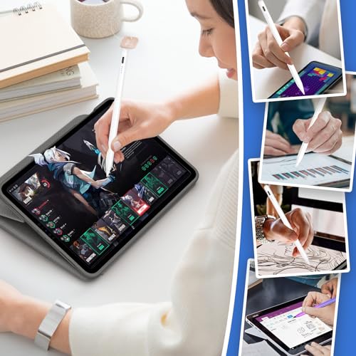 Aimery Active Stylus Pen for Touchscreen Android iPhone Tablet Phone,Touch Screen Pen for iPhone/iPad/Pencil/Samsung/iOS/Lenovo/Huawei/Vivo - White
