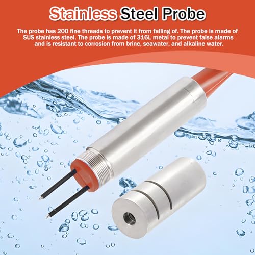 Indicador de Nivel de Agua, Soparecido portátil de Pozo Profundo con sonda de Acero Inoxidable para medición de Nivel de Agua precisa, 50m (164ft) Profundidad