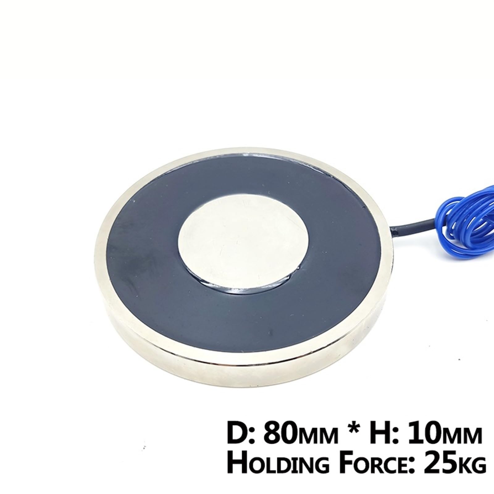 Elettromagnete 80/10 DC 6V 12V 24V cilindro, magneti elettrici, 25KG/250N, potente solenoide elettromagnetico, 1 pezzo(DC 36V(Customized))
