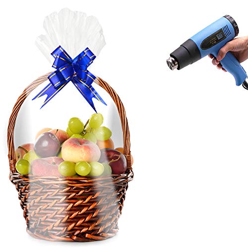 Image of Morepack Shrink Wrap Bags for Gift Baskets 20x28 Inches 10 Pcs