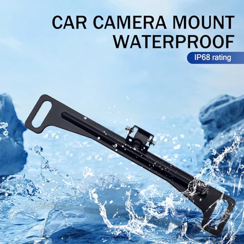 Image of License Plate Camera Mount, Rear Camera Bracket, Car Camera Mount, Backup Camera Mount, Camera Bracket, Universal for Most Cars (Black #1 PC)