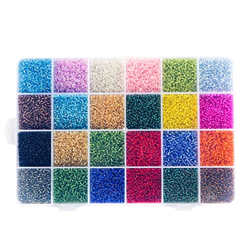 24000 Perline Di Vetro Colorate 2mm – Kit Fai-da-te Per Bigiotteria Con Accessori - 5
