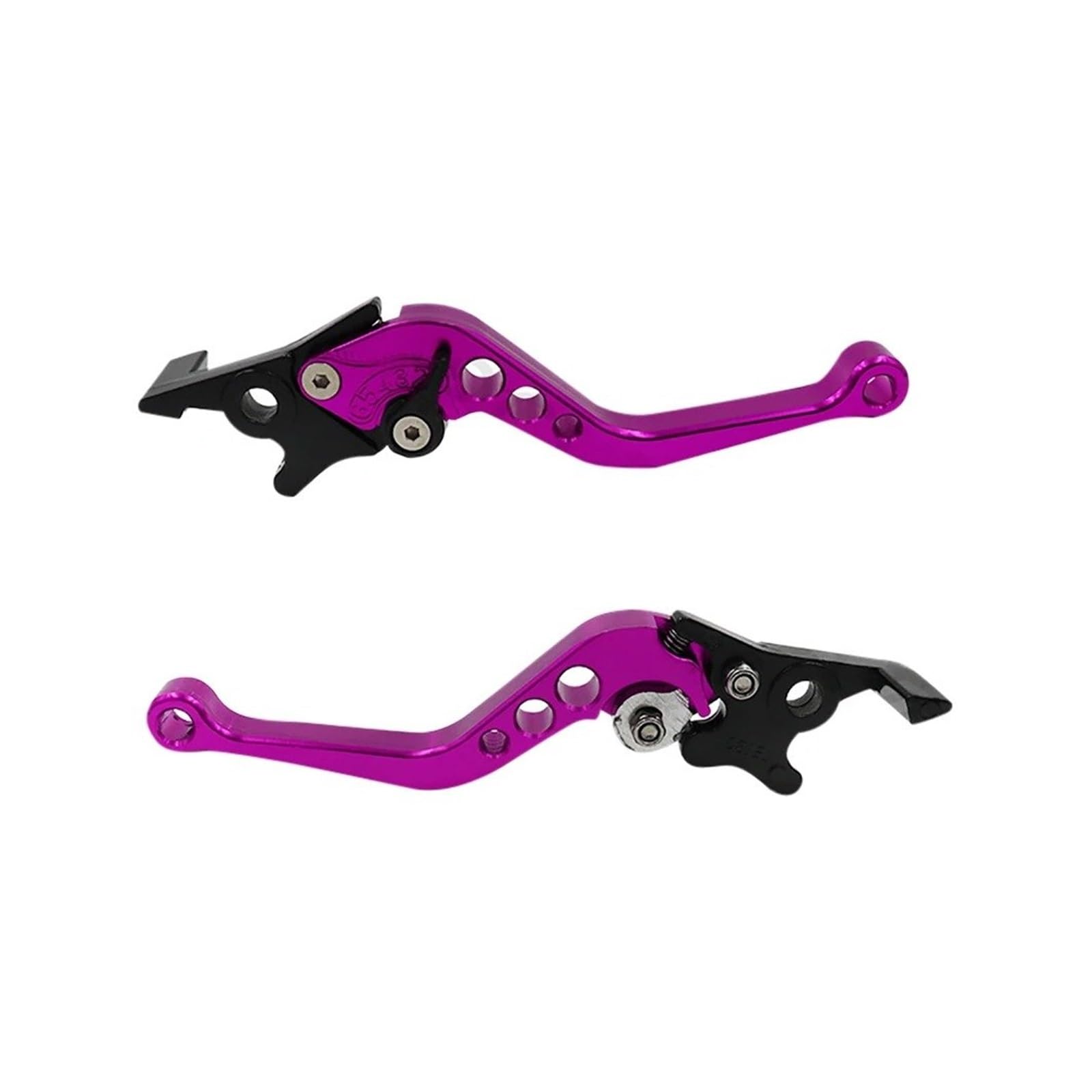 Bskwaq Purple Motorcycle Brake Clutch Levers 2 Pieces Universal Aluminumalloy Motorcycle Brake Handle Adjustable Size Moto Motorbike Modification Clutch Drum Lever