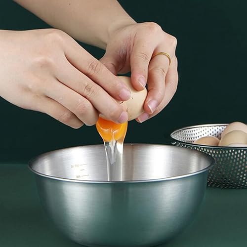 Miniatura 7 de Cabilock Juego de 2 coladores de acero inoxidable con cuenco de acero inoxidable y cestas de drenaje de cocina para arroz y frutas vegetales