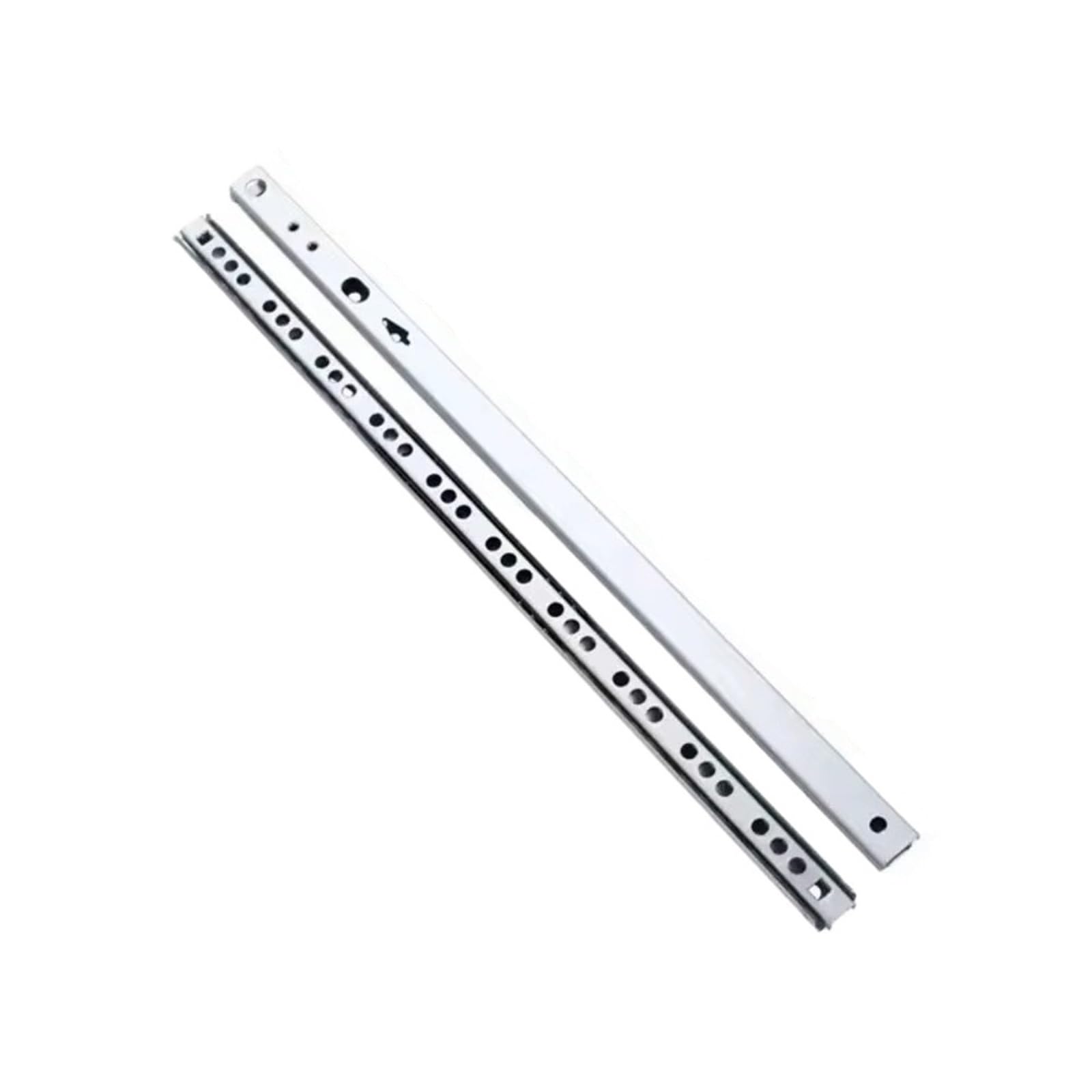 Ppqiru One Color 4Pcs Smooth Glide Bearing Drawer Slides Two Way Slide 17Mm Wide Glides Hardware Accessories 8"-17" For Cabinet Drawer(182Mm-8Inch)