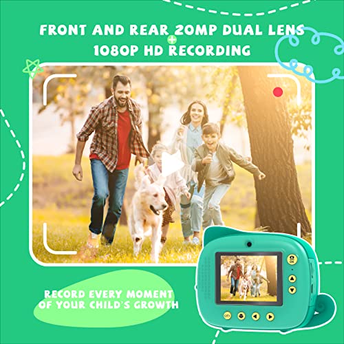 TIATUA-Kids-Camera-Instant-Print-Instant-Camera-for-Kids-with-20MP-Dual-Lens-32G-SD-Card-Zero-Ink-Digital-Video-Camera-with-Photo-Paper-Fun-Accessories-Gift-for-Girls-Boys-Aged-3-Green