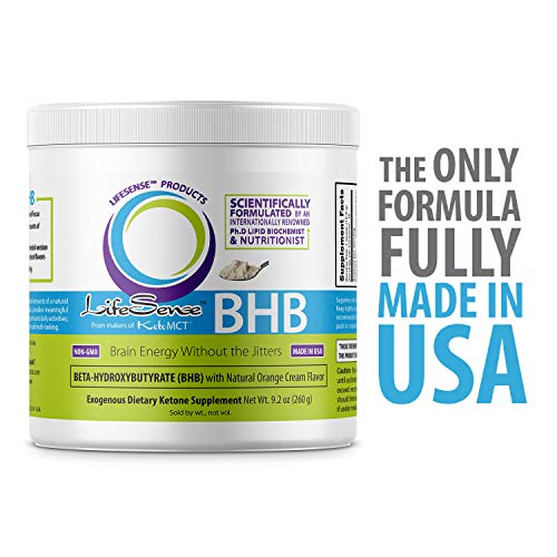 BHB Salts Exogenous Ketones Supplement, The only Formula Made Fully in USA, Natural Great Tasting Orange Cream Flavor