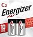 Energizer MAX C Batteries (2 Pack), C Cell Alkaline Batteries