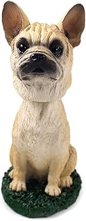 Animal Den French Bulldog Fawn Dog Bobblehead Figure for Car Dash Desk Fun Accessory