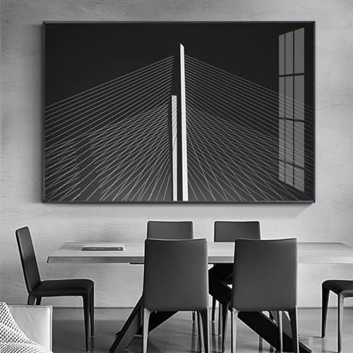 Toile d'architecture contemporaine 80x120cm KEBIA décoration salon