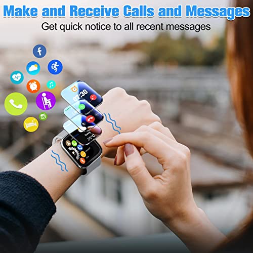 Smart Watch For Men Women|Fitness Tracker With Heart Rate Monitor, With 1.81" Large Screen Waterproof Fitness Watch (Ip65) Sleep Tracker Monitoring Pedometer Watches Activity Tracker For Ios Android #TOP6