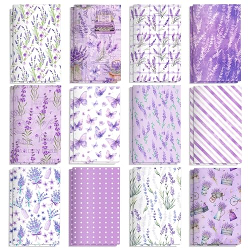 Mini libretas de bolsillo florales con 12 diseños de mariposas