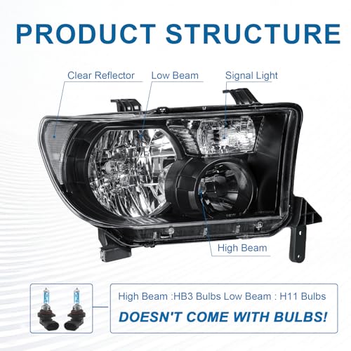 Fullux for 2007-2013 Toyota Tundra Headlights Assembly by Fullux - Used condition - Image 3