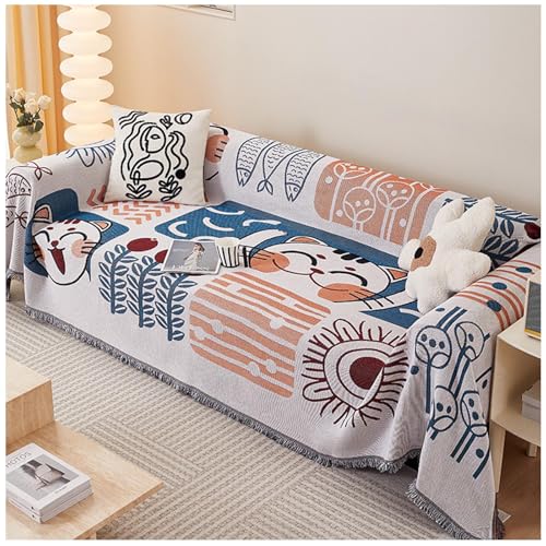 【LOOLOOBRO】ソファーカバー マルチカバー 長方形 北欧風 大判 両面使える 1人掛け 2人掛け 3人掛け 肘付き 毛布 無地 保護カバー 防塵 キズ防止 汚れ防止 犬猫対策 リバーシブル 洗える 水洗い テーブルクロス キャンプ カーペット 四季