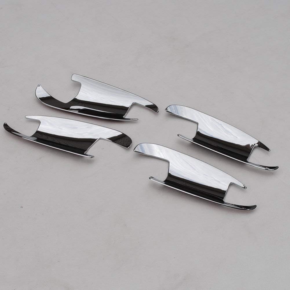 Fit for W204 X204 ML GL GLK 2011-2017 Door Cup Protector Exterior Handle Paint Scratch Guards Protective Film Stickers (Silver)