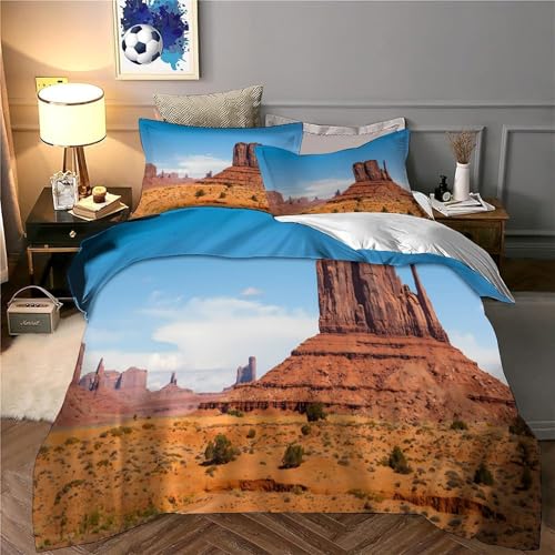 Housse de Couette Super King Déco Chambre Formations Rocheuses 3D