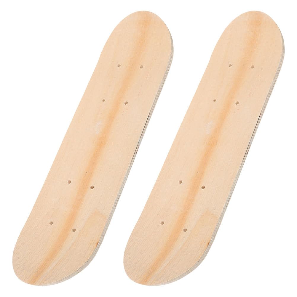 IMIKEYA 2 Stück Skateboard Holzbrett zum Bemalen mit löcher für Malen Zeichnen Dekorieren - Blanko Skateboard Deck Holzdeckbrett, 59x15 cm