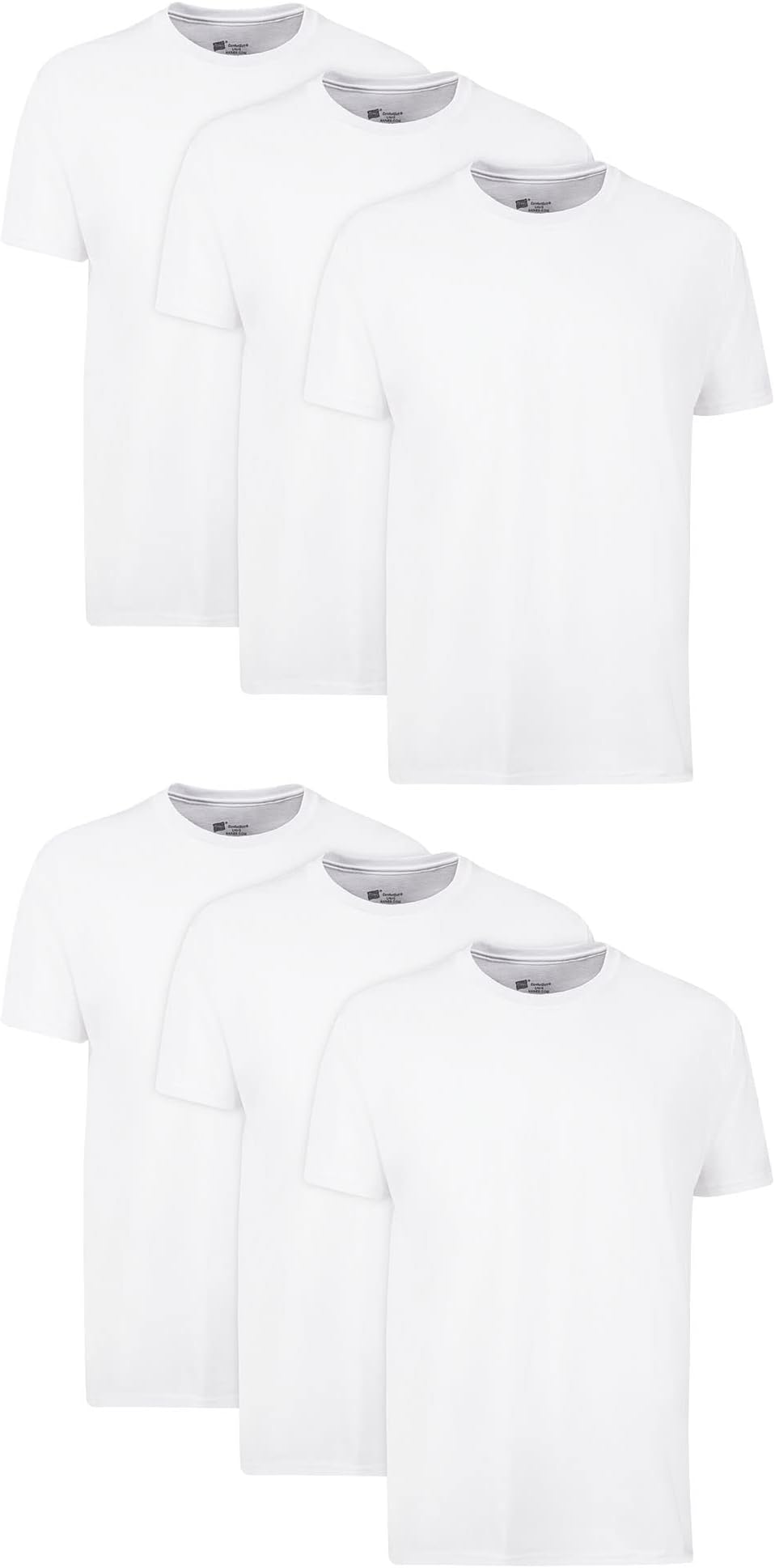 Men's Men's Cotton Undershirt, Moisture-Wicking Crew Tee Undershirts, Multi-Packs Available 2-Pack Crew T-Shirt (Pack of 2)