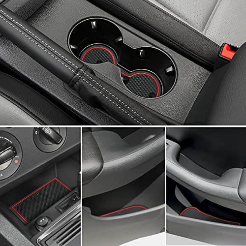 Tapetes protectores para Volkswagen Jetta 2013-2018 rojo 10 piezas miniatura 5