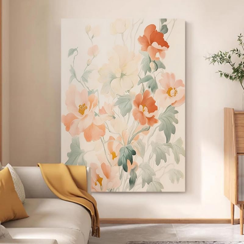Art abstrait décoration murale fleur tableau sur toile peinture salon 80x100
