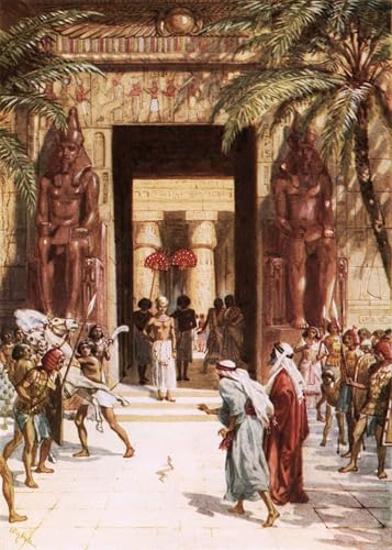 Tableau Moïse et Aaron devant Pharaon par William Brassey Hole - Toile Art 60x90cm