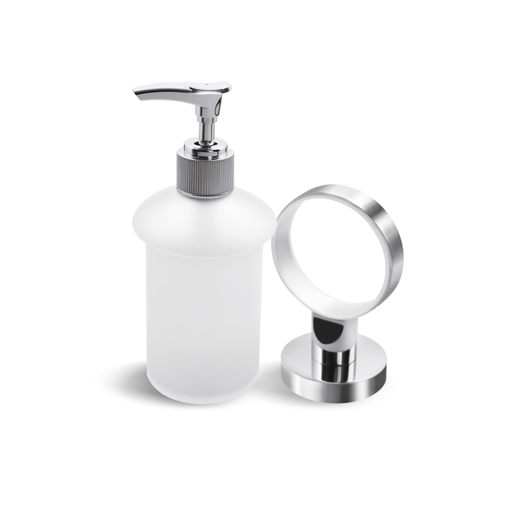 Bathroom Lavatory Soap Lotion Dispenser Pump Wall Mount with SUS304 Stainless Steel Holder