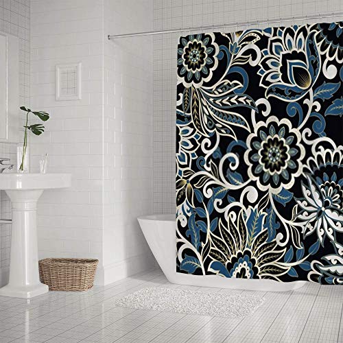 Rideau de douche lavable en machine avec crochets en C - 3