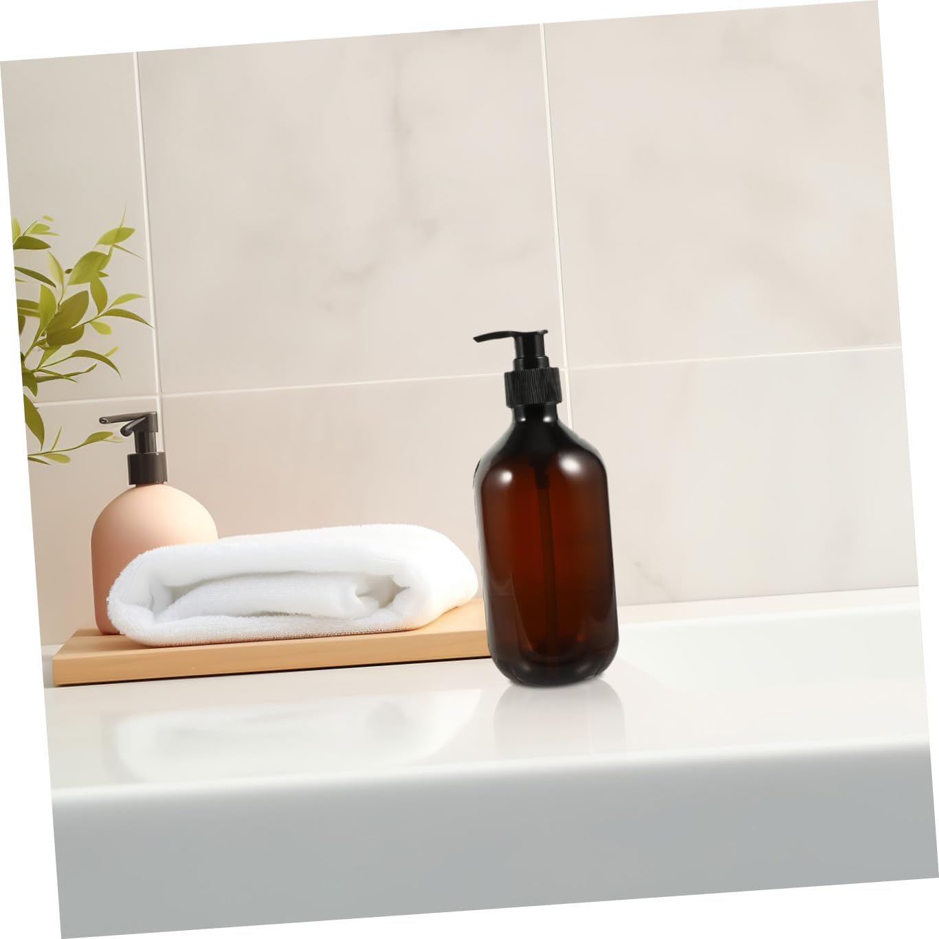 3pcs Hand Soap Dispenser Bottle 500ml PET Coffee Refillable Xmas image 5