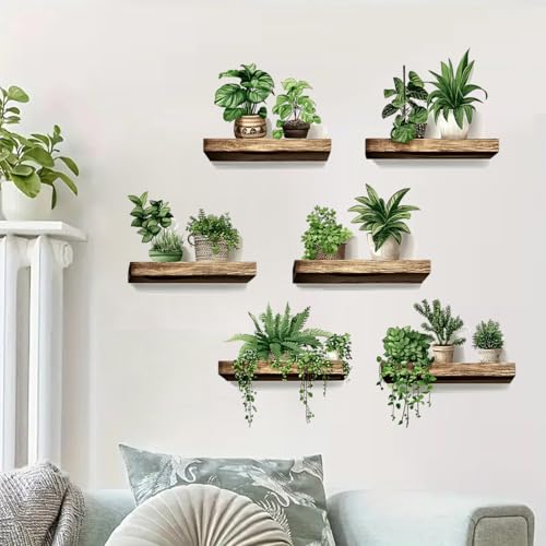 Set 6 Vinilos Decorativos Plantas Verdes 3D miniatura 7