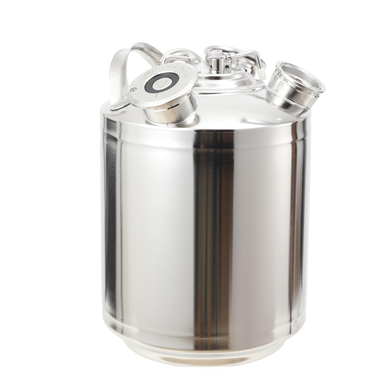 10L Bierreinigungsfass 3 Kopf ReinigungsbehäLter mit Deckel, Edelstahl Bier Reinigungsfass Geeignet für Fassspeere vom Typ A und S, Reinigungsgerät Bierreinigungsfass für Bierzapfanlage 10L
