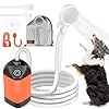 Dog Shower Attachment for Fast and Easy Bathing and Cleaning Portable Shower with 3 Adjustable Water Pressure Dog Shower Head Indoor Outdoor Shower Dog Wash Sprayer Kit with Intelligent Display