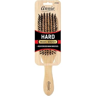Annie Hard Wave Boar & Nylon Bristle Brush Light Brown