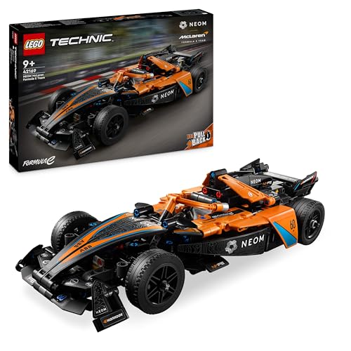 LEGO Technic NEOM McLaren Formula E Race Car Maqueta de Coche de Carreras de Juguete, Vehículo de Construcción Coleccionable, Regalo para Niños y Niñas de 9 Años o Más, Decoración Estantería 42169