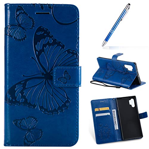 Robinsoni Case Compatible with Samsung Galaxy Note 10 Plus Phone Case Wallet Galaxy Note 10 Pro Leather Phone Cover Shockproof Kickstand Case Flip Note Book Cover Heavy Duty Case Hard Notebook Cover