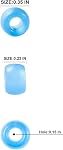 Pack of 1000 Acrylic Plain Pony Beads 6x9mm Bulk Glow in The Dark