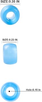 Gxueshan 1000 Pcs Acrylic Black Pony Beads 6x9mm Large Hole Pen Hair Kandi Beads Bulk for Friendship Bracelet Necklace Jewelry Making Earring Braiding Kit