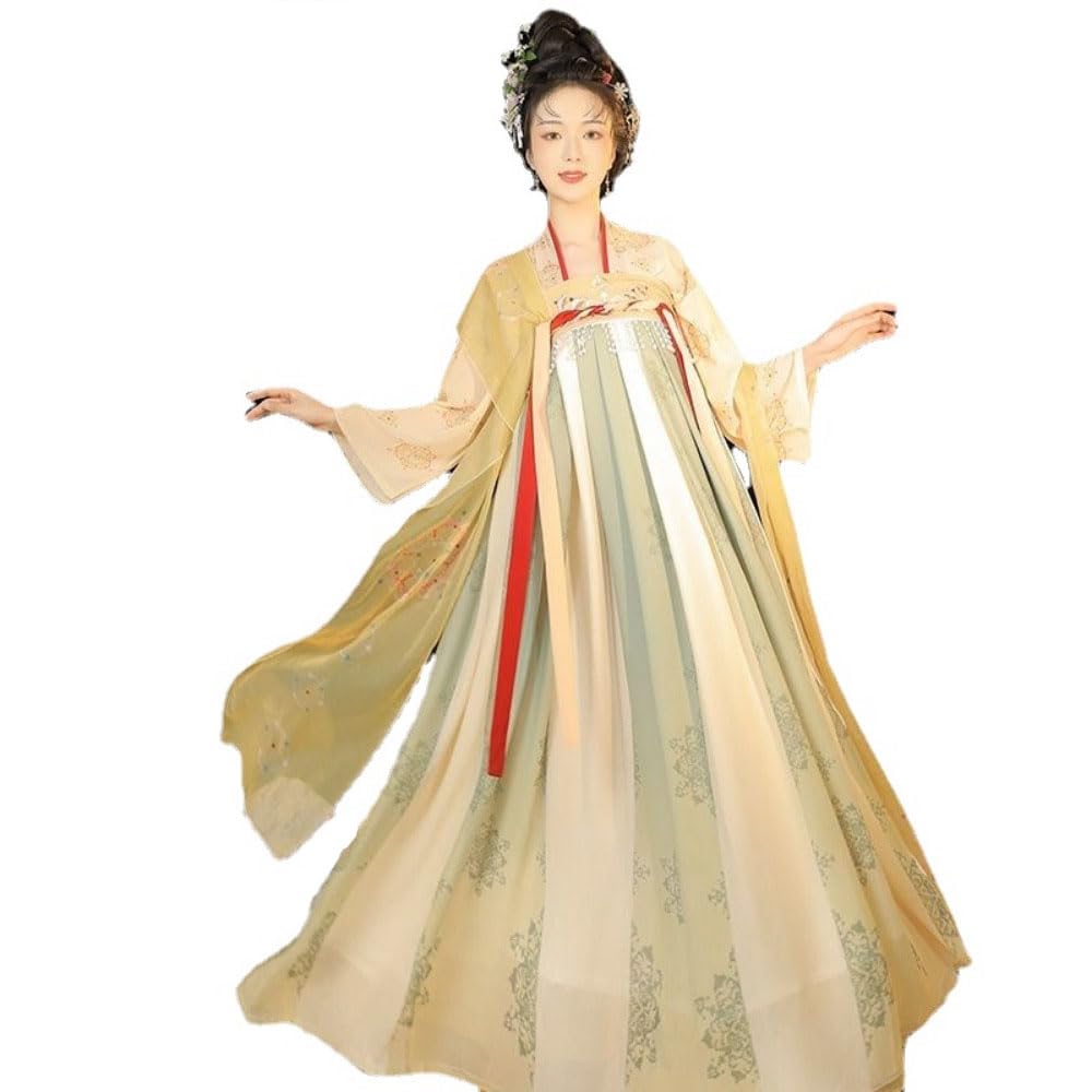 Hanfu de la Antigua Dinastía Tang Ropa Tradicional Premium S