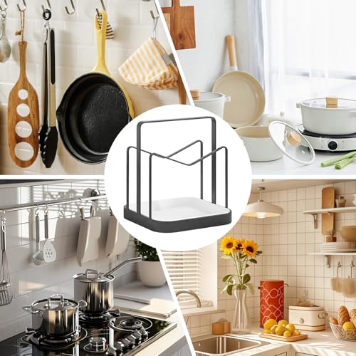 Support de planche à découper en acier inoxydable au design épuré pour cuisine