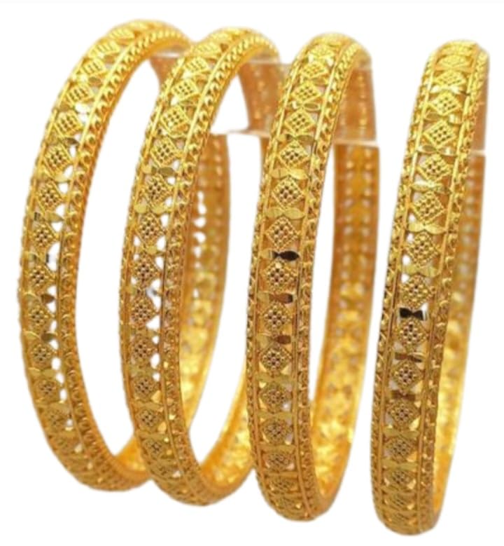 Radiant Motichur Pattern 4-Piece 1-Gram Gold colour Kada Bangles Set by THI BEAUTY. (2.6) (B0CSGXV19C) Amazon Price History, Amazon Price Tracker