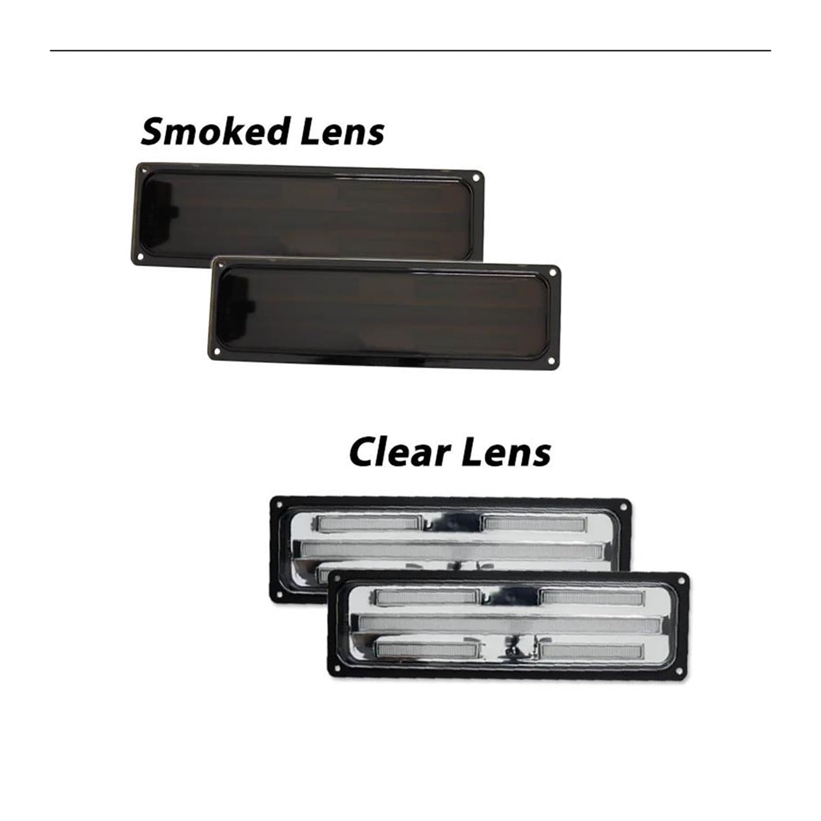 Intermitente Lateral Conjunto Luces Intermitentes Ámbar Secuenciales LED Parachoques Delantero Para Chevy Para Tahoe 1995-1999(Smoked Lens)