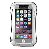 iphone 6 Plus / 6s Plus Case, Tomplus Aluminum Alloy Metal Corning Gorilla Glass Shockproof Dustproof Weatherproof Limited Waterproof Case Heavy Duty Protection Hard Cover for Apple iPhone 6/6s Plus 5.5 inch(silver)