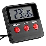★ 【Rango De Temperatura De Medición】 Medición de temperatura interior que va desde -10 ℃ ~ 50 ℃ y -50 ~ 70 ℃. Temperatura al aire libre.