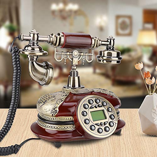 Retro-Style-Landline-Automatic-Detection-of-Caller-ID-Retro-Old-Fashioned-Landline-Telephone-Classic-Vintage-Desk-Phone-for-Home-Office